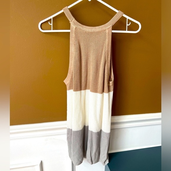Women’s Knit Tri-color Sleeveless Sweater Top Size Medium Casual - Picture 1 of 3